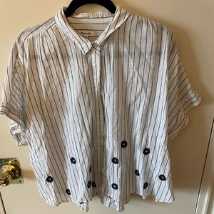 Madewell Flowy Short Sleeve Blouse